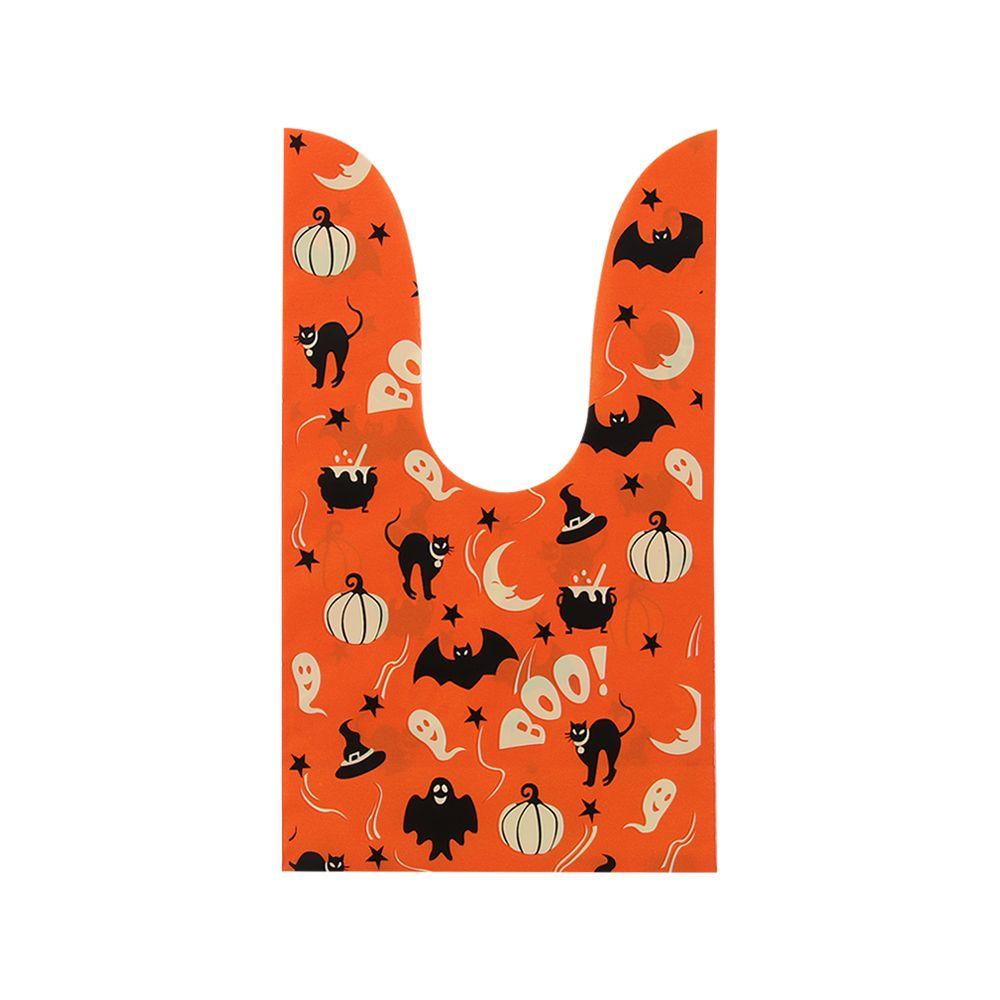 50Pcs Bat Pumpkin Rabbit Ear Halloween Decoration Cookie Bag Baking Packaging Halloween Candy Bags