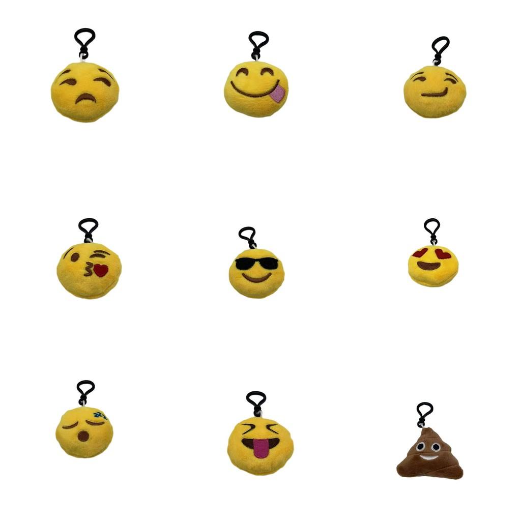 Cartoon Emoji Stuffed Keychain With Short Plush Material For Phone Accessory And Cute Gift Idea