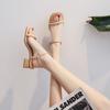 8148-5 лето новый толстый каблук интернет-знаменитость взрыв маленький каблук летняя женская обувь корейская версия простых сандалий