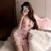 Sexy lingerie sexy sweet printed nightdress Spice girl beautiful back hanging neck pure desire temptation pajamas pure desire wind