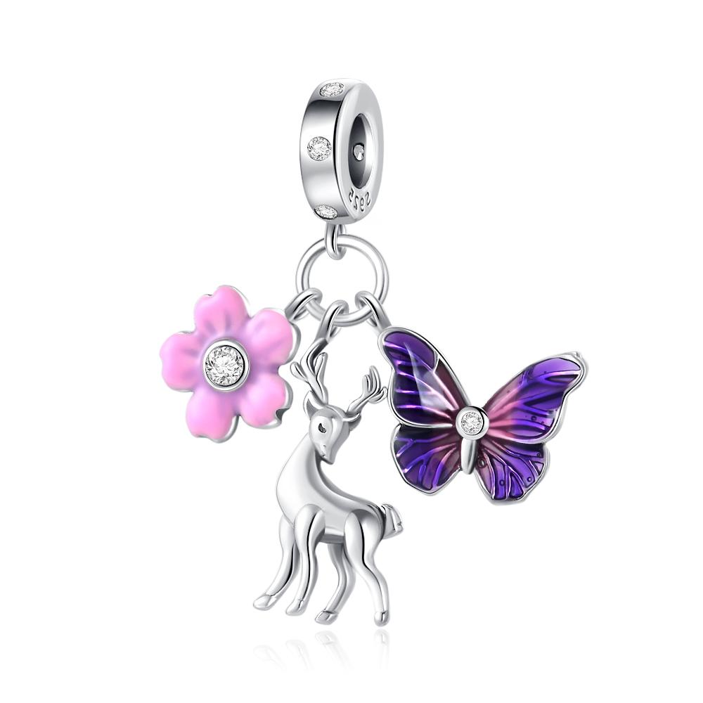 Copper Butterfly Bee Swallow Tree Charm Beads Fit For Original Bracelets Necklaces Diy Women'S Jewelry