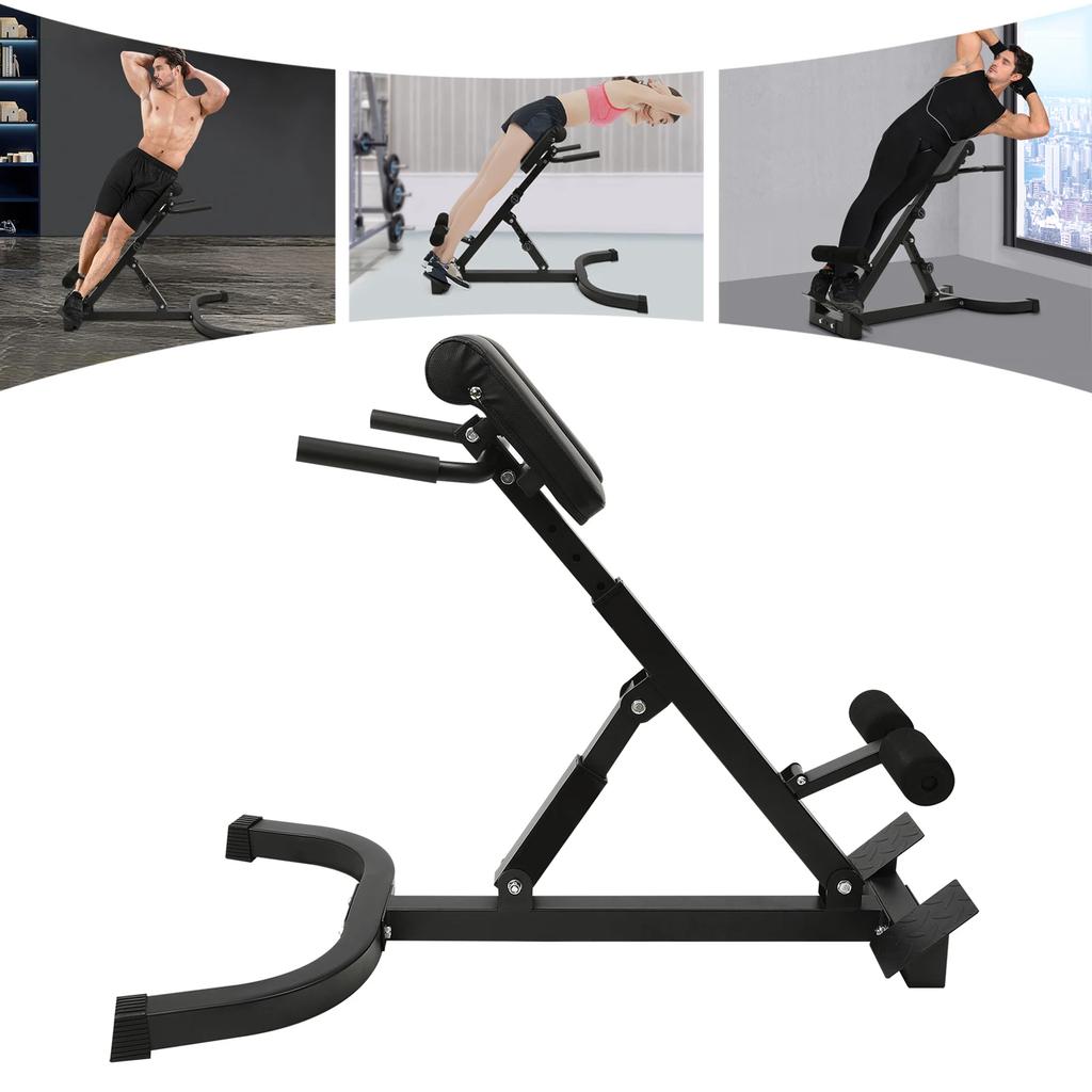 Home Fitness Workout Roman Chair Hyperextension Back Extension Bench Adjustable 150kg/330lbs 5 Position