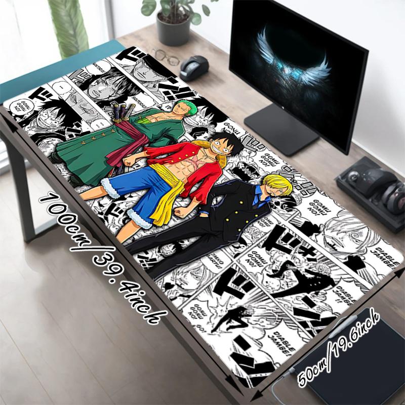 1 шт. One Piece Игровой коврик для мыши, коврик для клавиатуры и стола, нескользящий, с прорезиненным краем, водонепроницаемый коврик для мыши для компьютера, для офиса, домашнего декора S1666