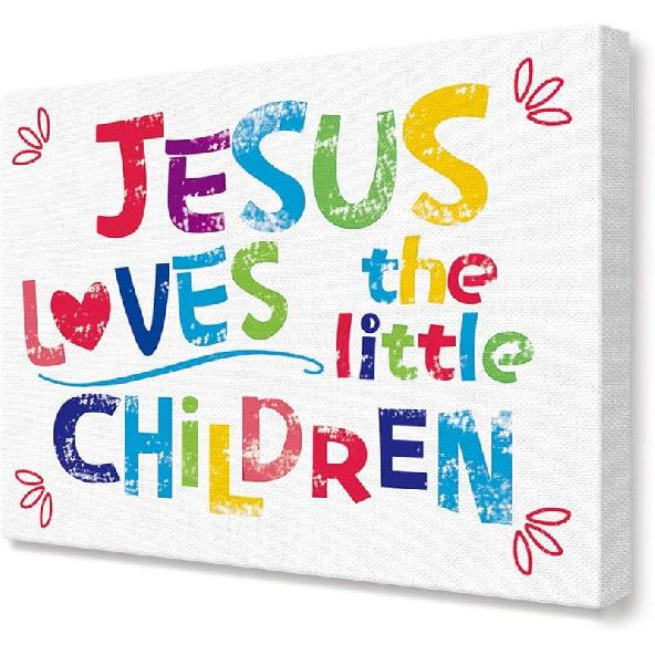 LISTNGBO Bible Verses Canvas for Kids, I Am Child Of God Scripture Wall Art, Christian Religious Wall Decor, Ready to Hang for