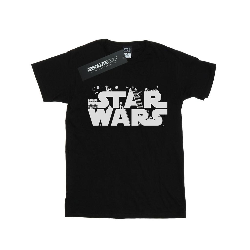 Star Wars Womens/Ladies Minimalist Logo Cotton Boyfriend T-Shirt