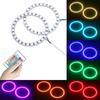 DC12V 10W 2 * 80MM RGB Multi-colored LED Angel Eyes Halo Ring SMD5050 with Remote Control Brightness