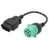 OBD2 Truck Diagnostic Cable Adapter 9Pin Male To 16Pin Female Connector Replacement for Cummins