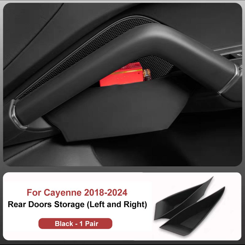 AABKV1 For Porsche Cayenne Macan Car Door Handle Storage Box Front Rear Door Organizer Keys Phone Holder LHD Auto Interior Accessories