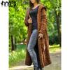 Women's Fashion Casual Fall Winter Solid Color Print Long Sleeve Hooded Sweaters Coats