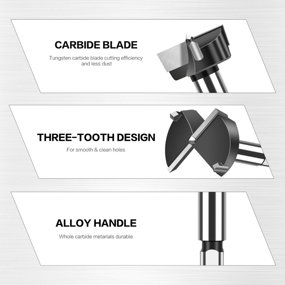 12-22mm Drill Bit Tungsten Carbide Hole Saw Cutter New Hinge Boring Bit