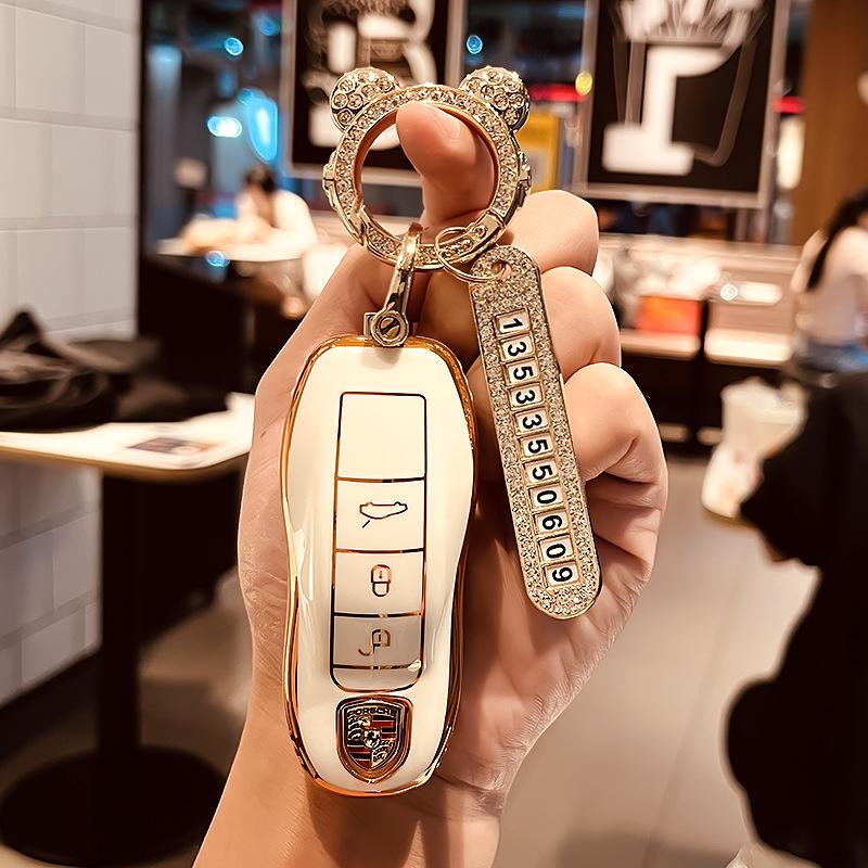 Suitable for Porsche Key Shell CayennemacanPanamera Key Cover