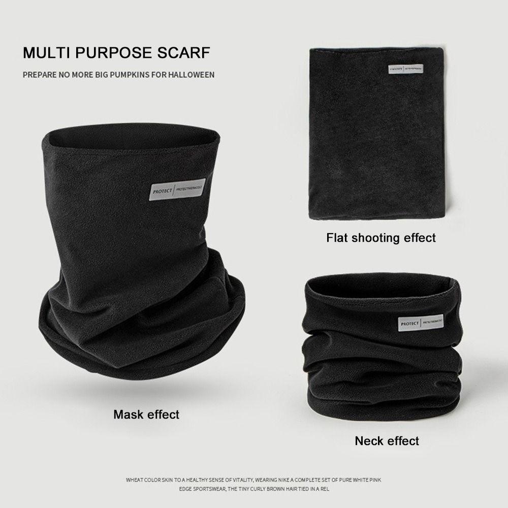 Velvet Sports Bandana Solid Color Neck Warmer Warm Neck Protection Neck Scarf  Men Women