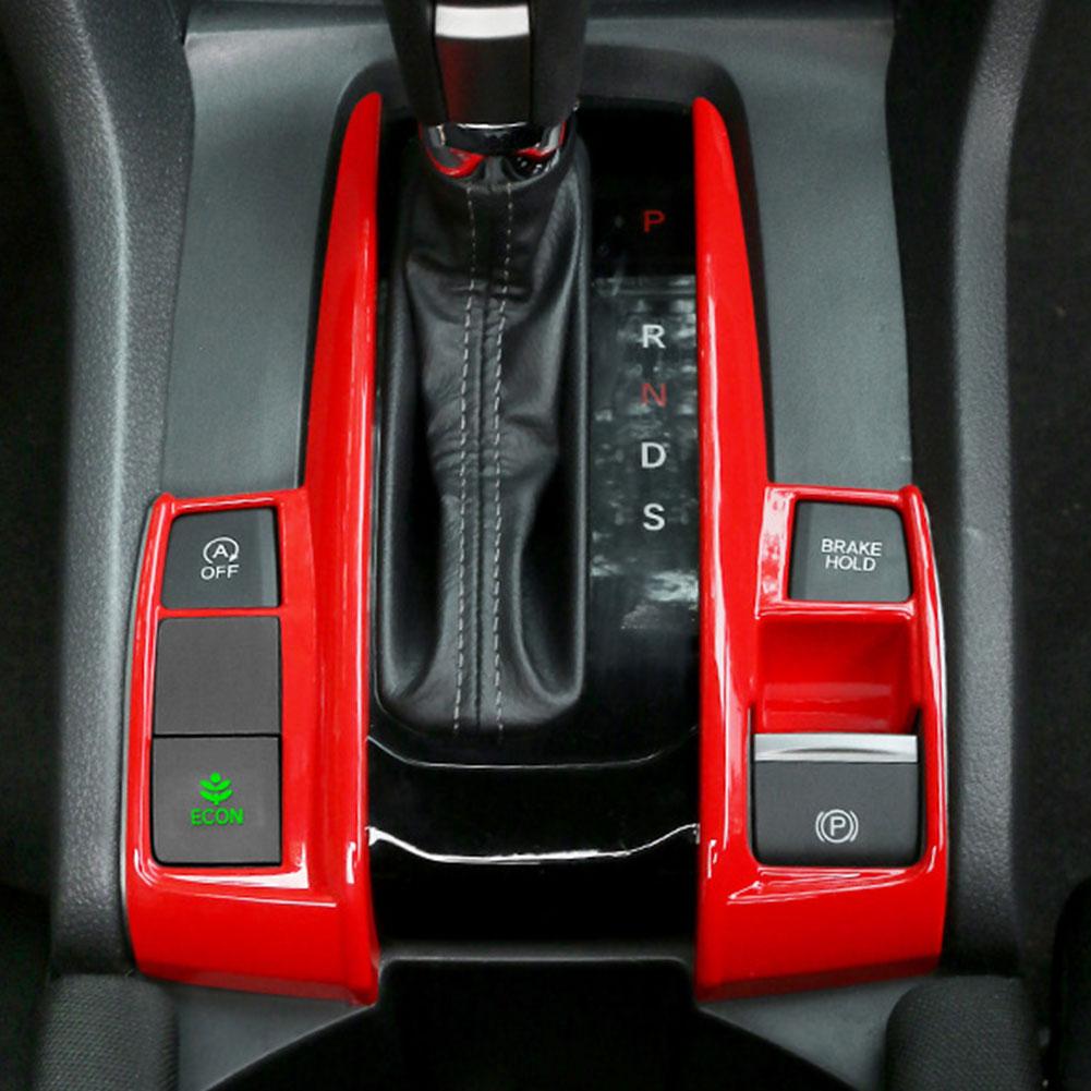 Центральная панель управления автомобиля, крышка рычага переключения передач, декоративные полоски для Honda Civic 10th 2016 2017 2018 2019 2020 2021 Аксессуары для интерьера