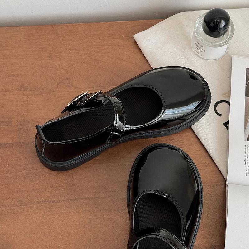 Femme Luxury Black Flat Shoes Women Autumn NewVintage Mary Jane Shoe Student Leather Shoes British Women Shoes Zapatillas