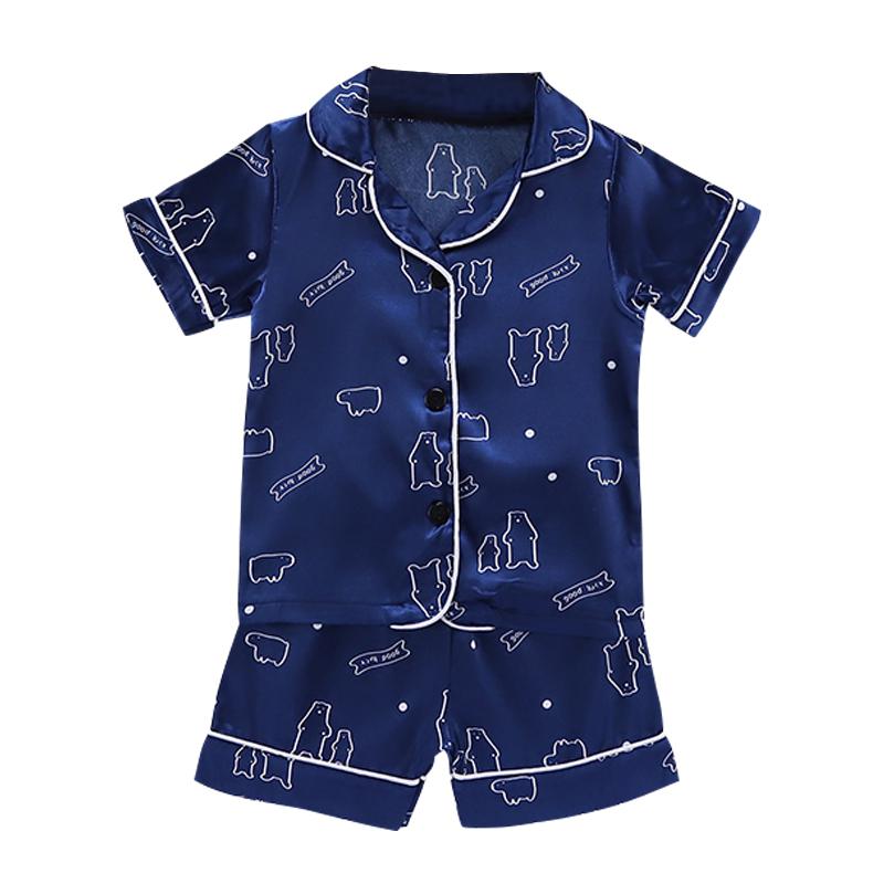 Children's Pajamas Summer Short-sleeved T Shirt + Shorts Casual Set Kids Pyjamas Boys Girls Pajamas Baby Sleepers Sleepwear 1-6T