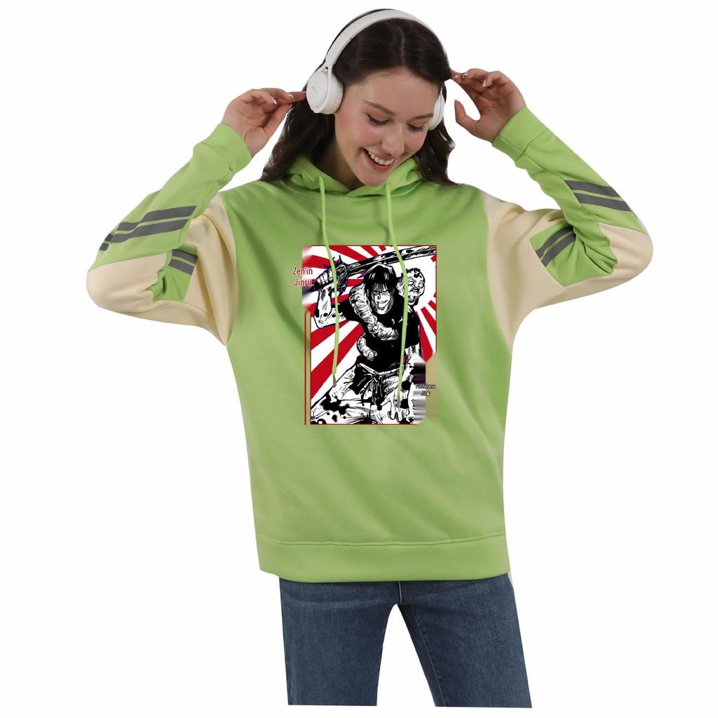 Jujutsu Kaisen Men's Patchwork Color Block Hoodie - Japanese Casual Style