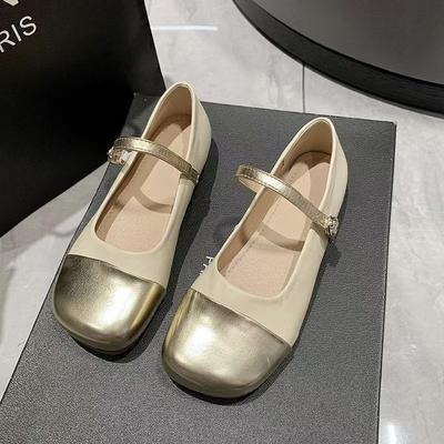 Туфли Мэри Джейн в цветовой гамме Сяосянфэн для женской верхней одежды 2025 весна новые ретро литературные и удобные туфли-лодочки на плоской подошве