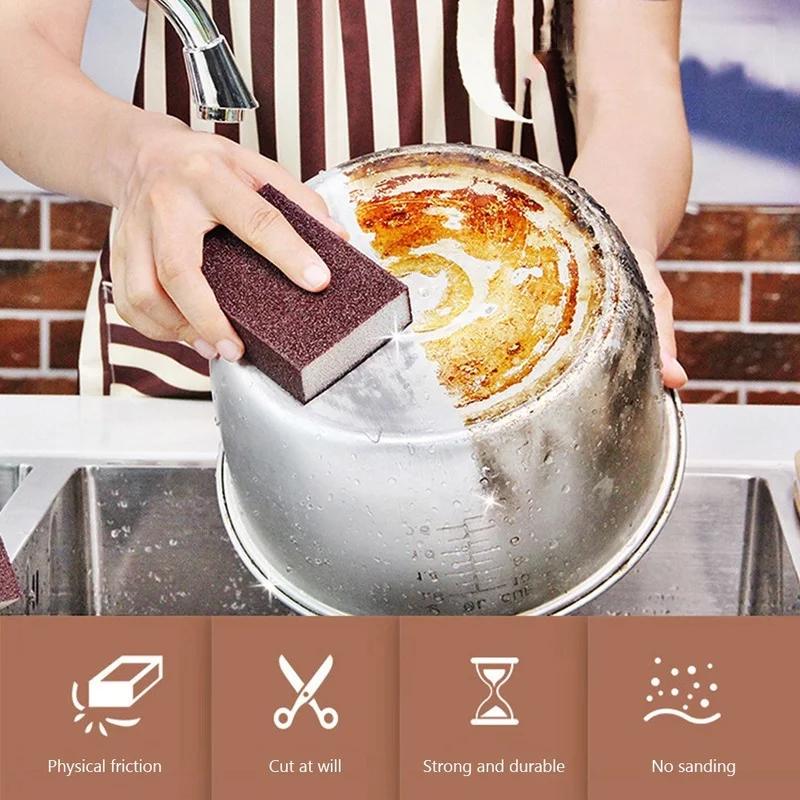 Magics Sponge Eraser щетка для удаления накипи наждачная щетка для очистки карбид кремния щетка для удаления накипи кухонные принадлежности