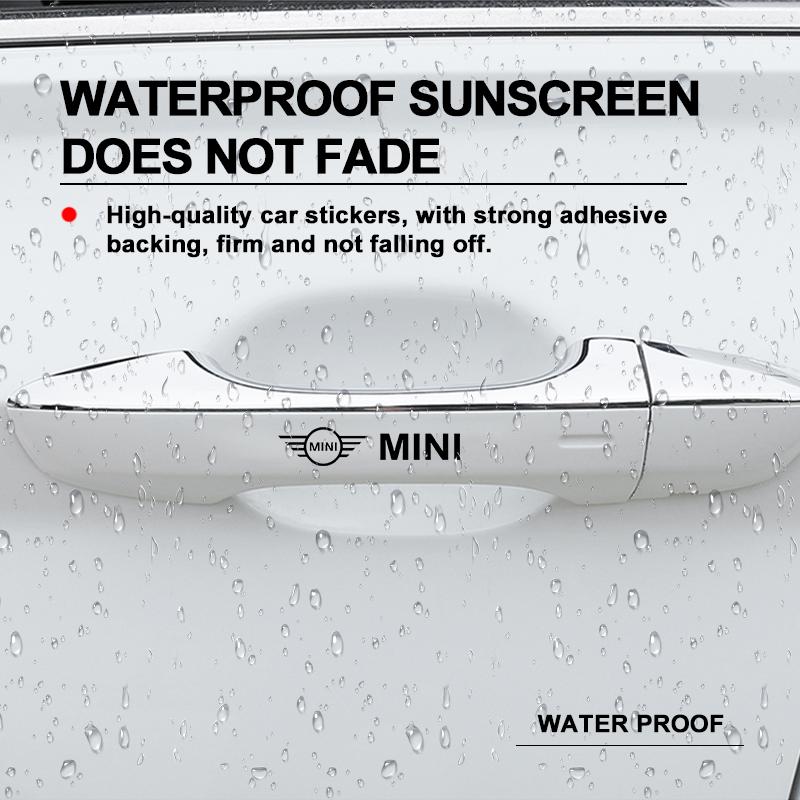4 шт. Наклейки на дверные ручки автомобиля Наклейки на шины Зеркало заднего вида Украшение для MINI Cooper F54 F55 F56 R56 R60 Roadster Clubman Coupe