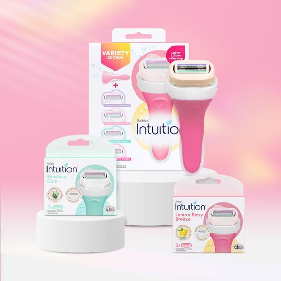 Специальный набор Chic Intuition Variety (Сменные лезвия Lemon Berry 3 шт. + Натуральные сменные лезвия 3 шт.)