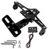CNC Aluminum Turn Signal Light Bracket with LED Light Motorcycle License Number Plate Holder Frame