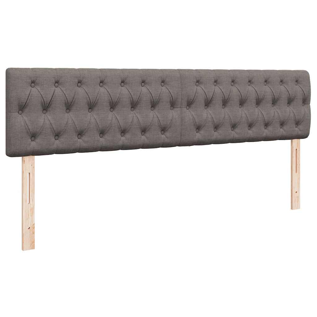 Ottoman Bed with Mattress Taupe 200x200 cm Fabric