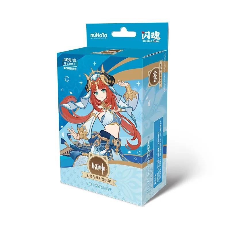 Оригинальные защитные рукава для карт Genshin Genius Invokation TCG, с персонажами из аниме, для боевой карточной игры, коллекционные наборы карт, игрушки, подарки