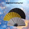 33Cm Glitter Hand Fan With Cover Bag Bamboo Bone Kung Fu Fan Large Foldable Festival Party Fan Dancing Fan For Party Supplies