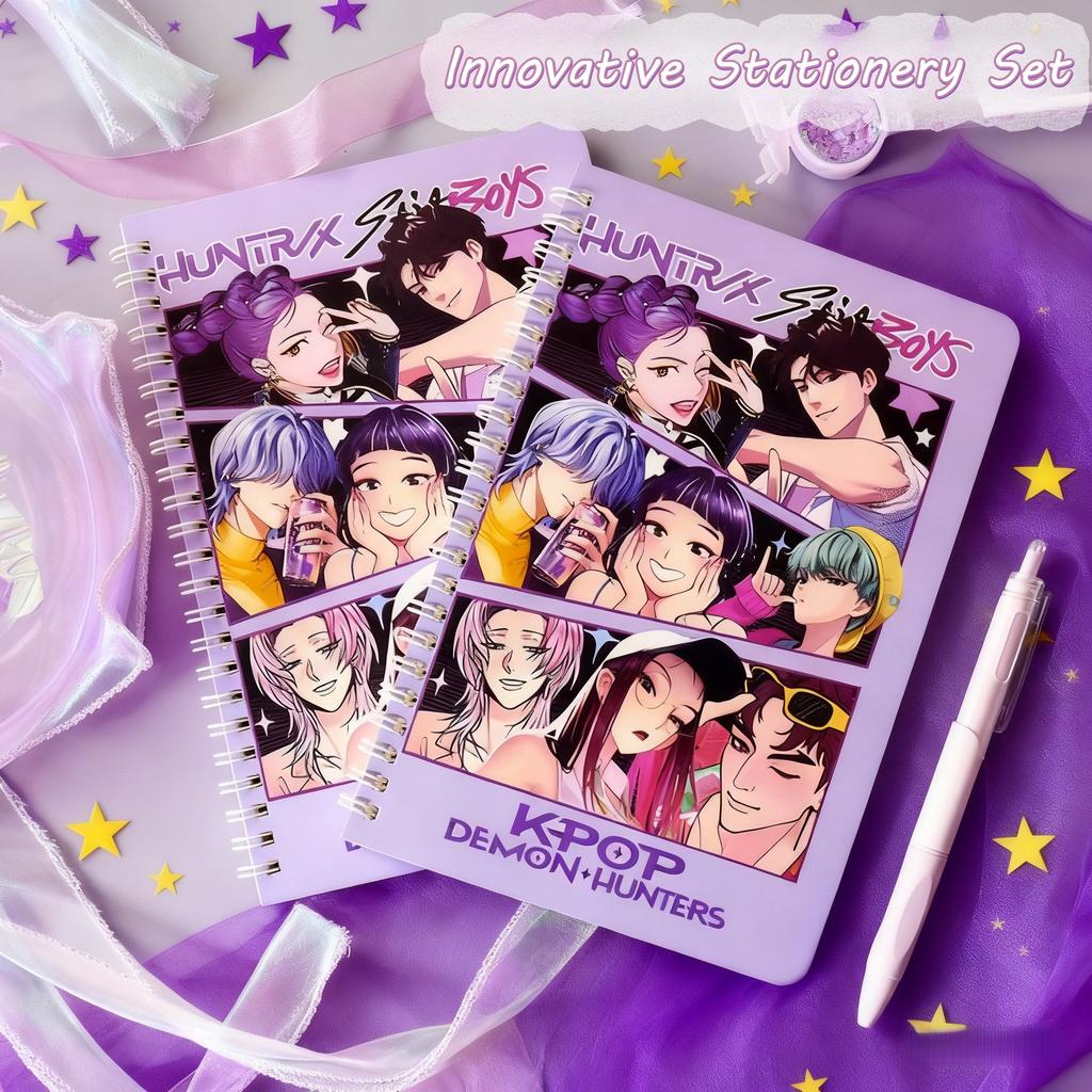 Student Reward Small Gifts KPOP Demon Hunters Stationery Set Practical School Supplies Birthday Gift for Kids Fans Collection