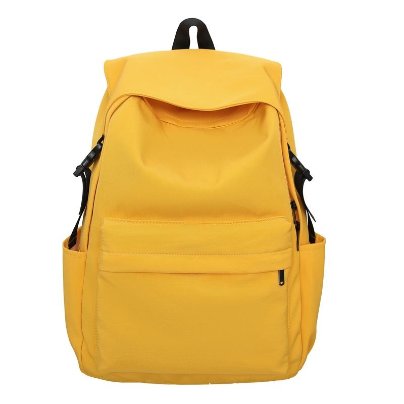 Nylon Backpack Female Solid Color Fashion High School Student Schoolbag Male Lightweight College Backpack