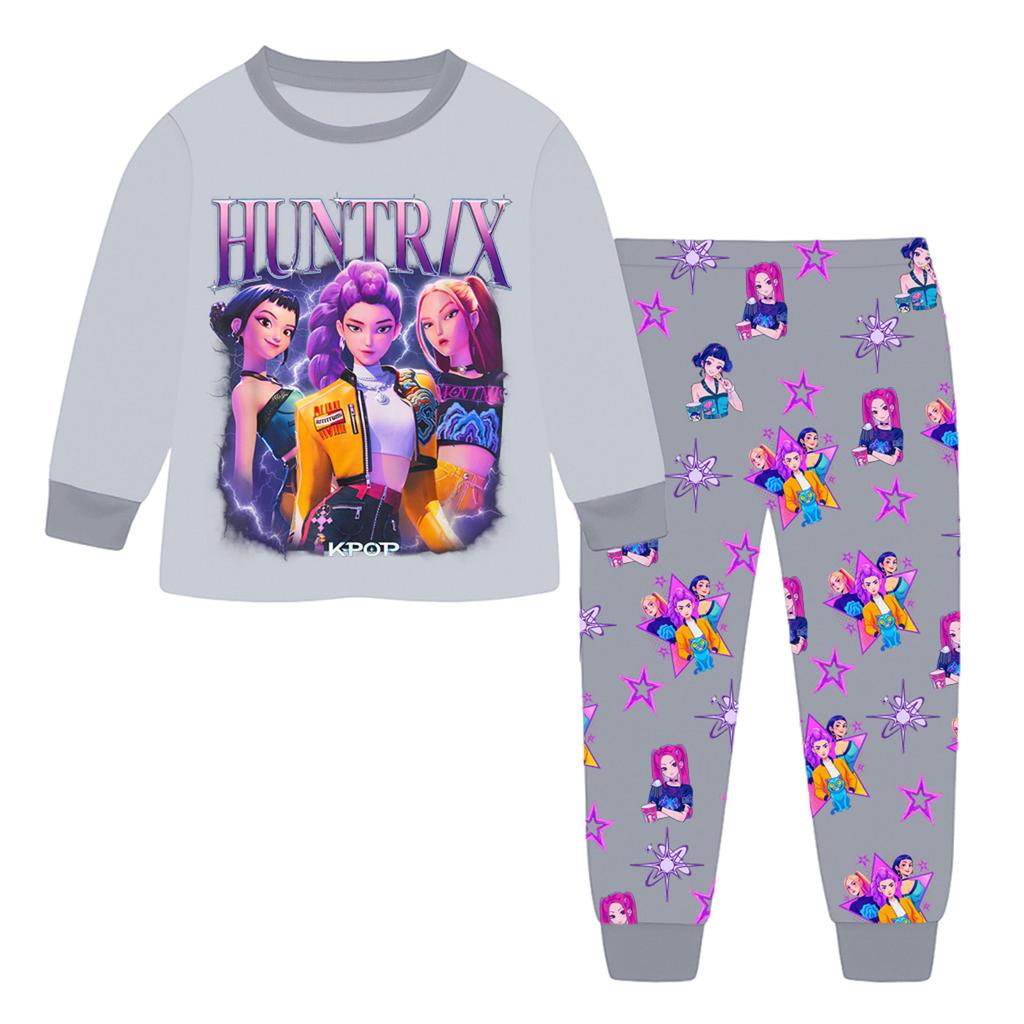 Children's Fashion Suit Skirt Round Neck Long Sleeve Top Pants