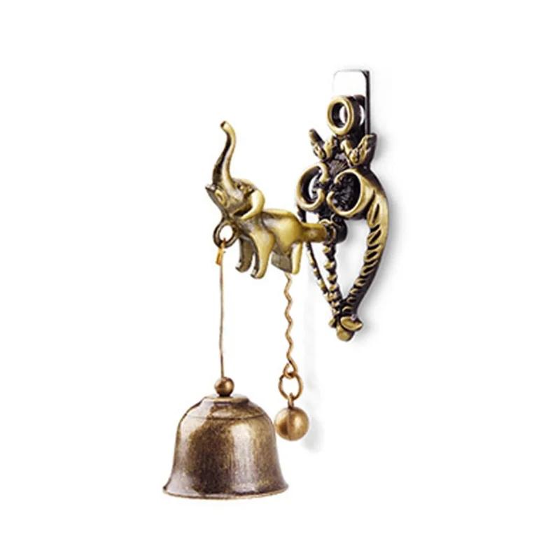Vintage Metal Bell Door Shopkeeper Luck Knocker Windchime Magnetic Wall Hanging Ornament  Room Garden Store Front Entrance Gift