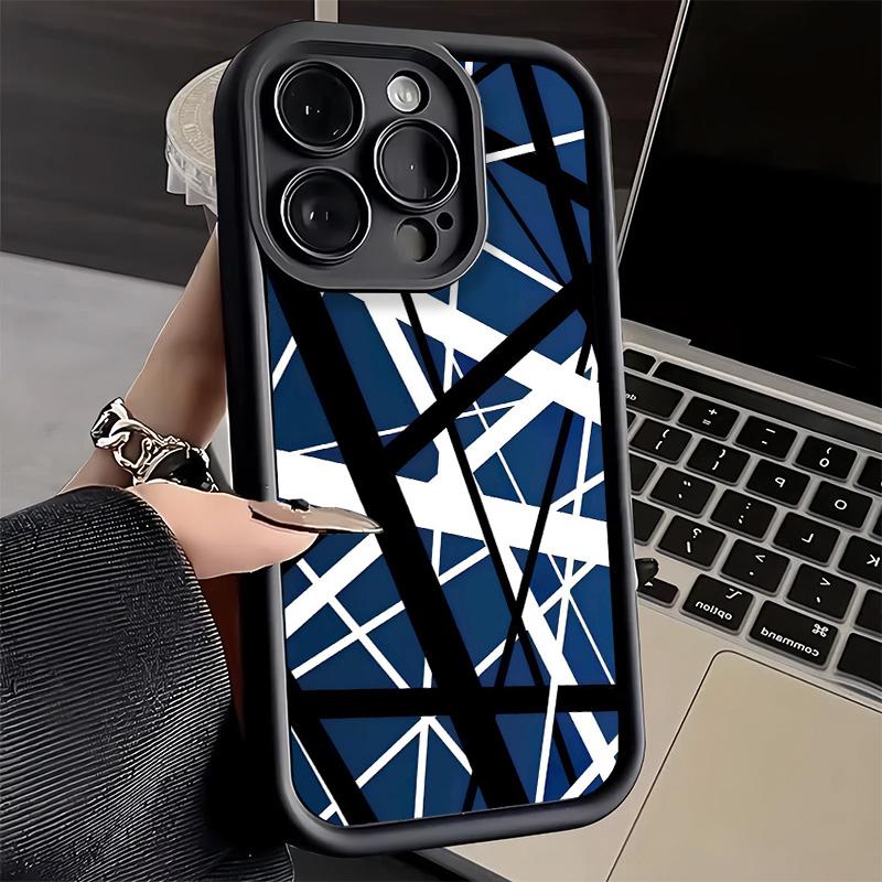 Чехол для телефона iPhone 17 Air 16E 15 16 Pro Max Эдди Ван Хален Графический Чехол с гитарой 14 Plus 13 12 Mini Мягкий силиконовый Funda