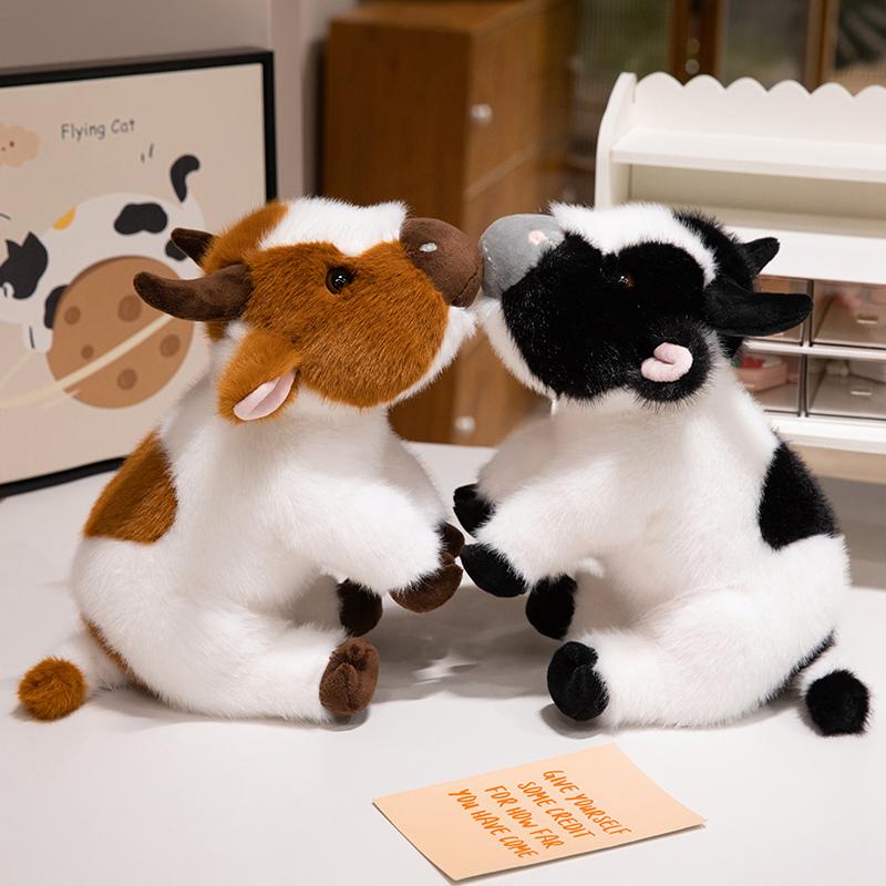 Super Cute Farm Cow Plush Toys for Children, Cozy, Fluffy Cartoon Doll, Lovely, Companion, Pretty, Birthday, Xmas Gift, New