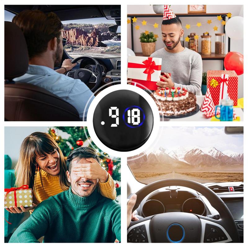 Small Clock for Car Quartz Motorcycle Clock Stick on Multifunctional Analog Clock Watch Car Vent Clocks Watch Small Digital