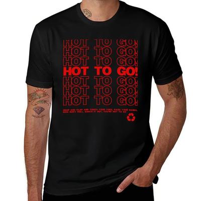 Футболка Hot To Go, забавная футболка из хлопка с графическим рисунком животного, для мальчиков, милая одежда, футболка для мужчин.