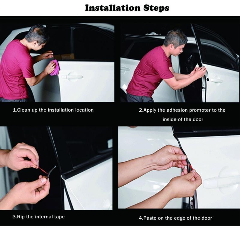 5 м Универсальная резиновая накладка на дверной край автомобиля, протектор от царапин, защитная полоса, уплотнительные полосы, анти-натирание, автомобильный стиль