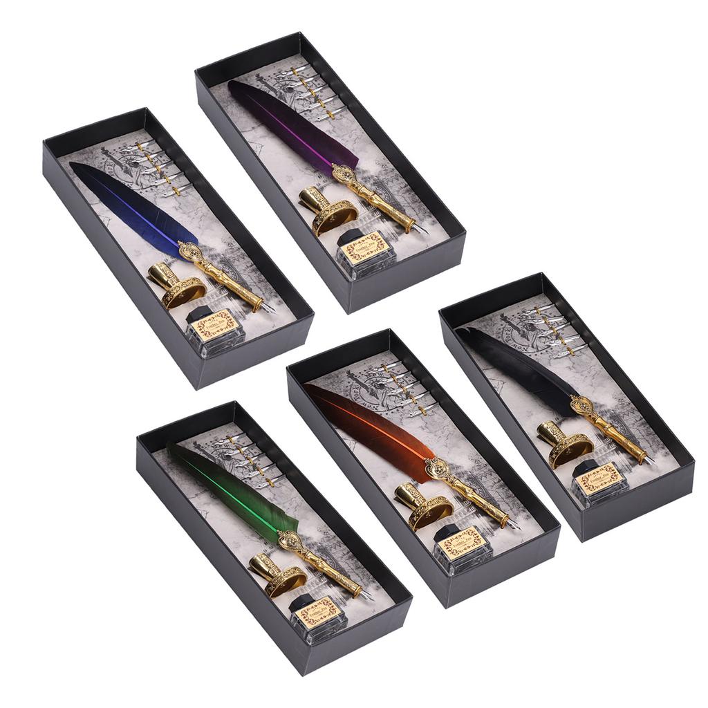  Ручка Изысканная винтажная элегантная нержавеющая сталь плавно пишущая износостойкая ручка-гусиное перо