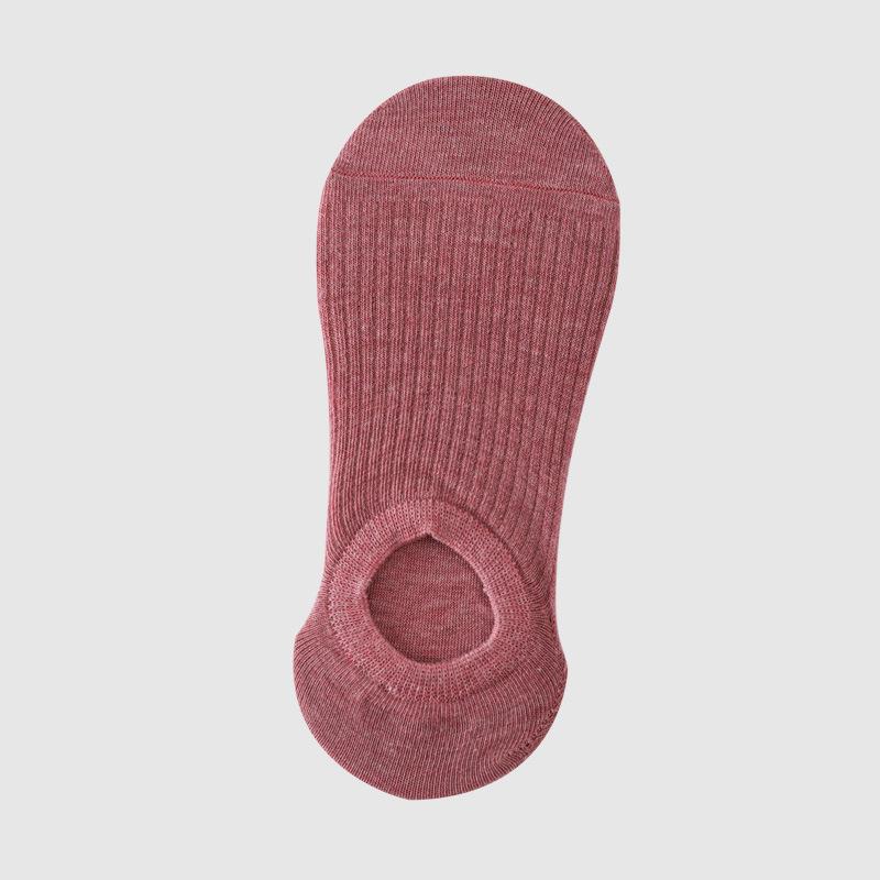 Женские новые весенне-летние универсальные однотонные носки-невидимки в вертикальную полоску из силикона с противоскользящим покрытием