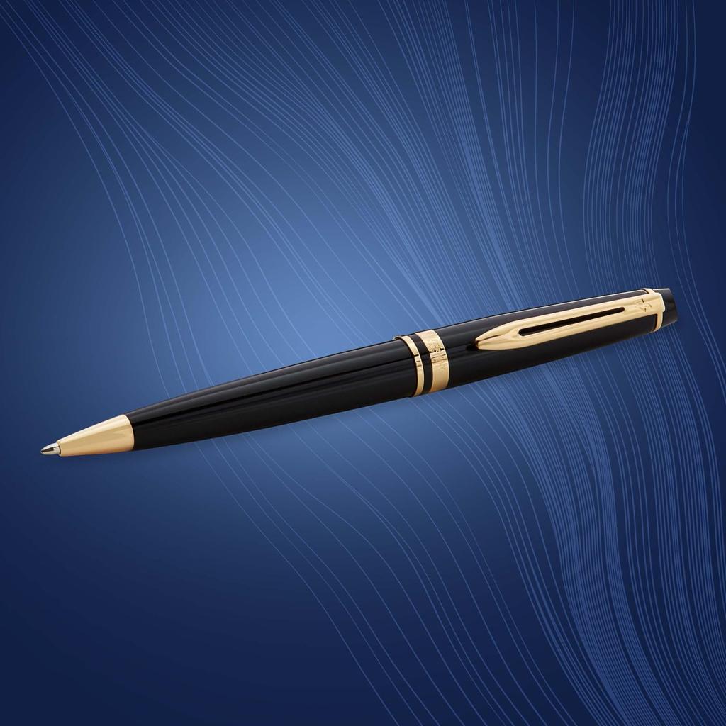 WATERMAN Expert Essential Black GT Ballpoint Fine Gift Luxury S0951690 Pen, Nib, Oil-Based, Boxed, Gift,