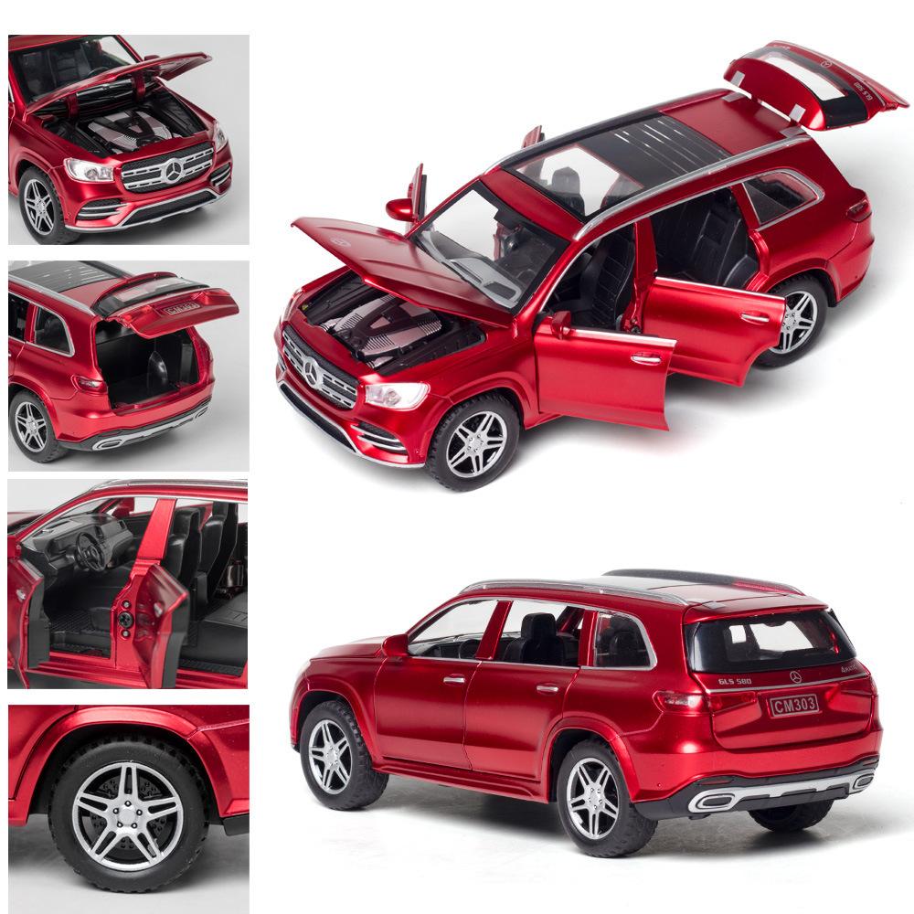 Mercedes Benz GLS580 4 Matic Роскошный внедорожник Симуляция Литье под давлением и Игрушечные транспортные средства Звуки и Свет Машинка с инерционным механизмом 1:Модель из сплава 32