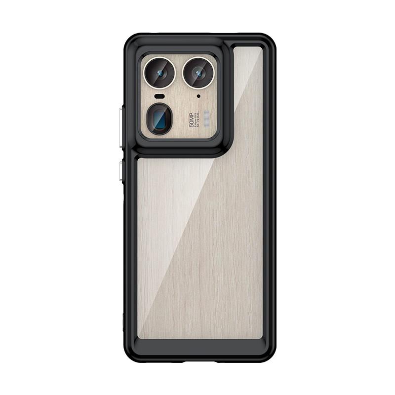 Прозрачный чехол из ПММА для Motorola Edge 50 Moto X50 Ultra 50Ultra X50Ultra, красочная мягкая окантовка, задняя защитная оболочка, твердый чехол