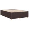 Bed Frame without Mattress Dark Brown 140 x 190 cm Fabric
