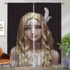 Женские эльфийские затемняющие шторы для гостиной, занавески для домашнего интерьера, 2 шт., украшения на Хэллоуин, перегородки для детей