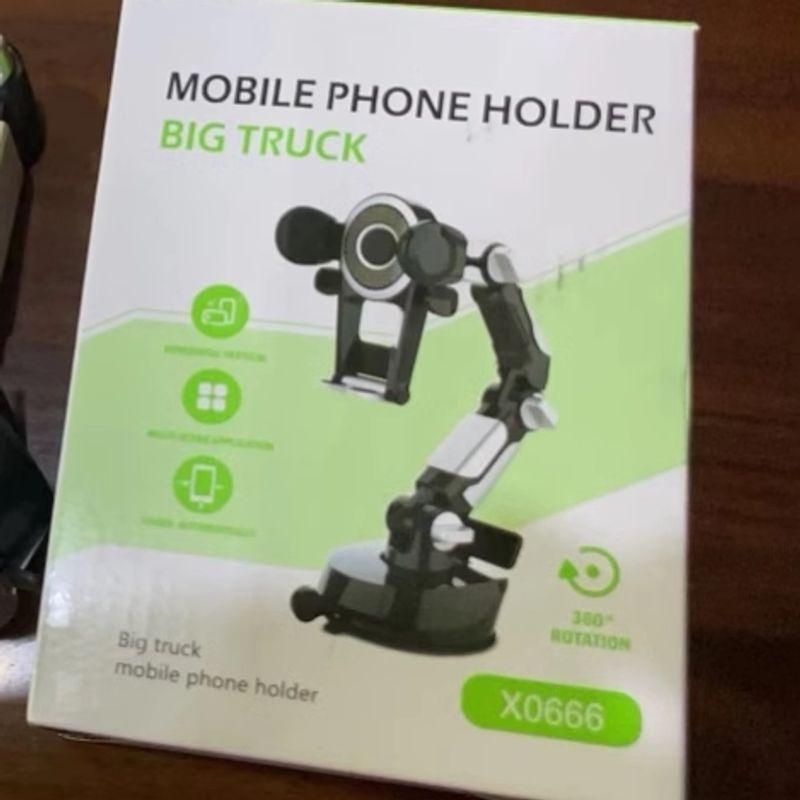 Car Mobile Phone Holder Navigation Support Bracket for Large Trucks, Excavators, and Forklifts, Anti-Vibration Suction Cup Mobile Phone Car Mount