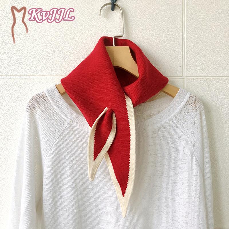 Женские осенние теплые поддельные воротники, маленькая шаль, женский вязаный шарф, рубашка для девочек, поддельный воротник для свитера, платье, рубашка, съемный воротник
