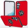 For Samsung Galaxy S25 Case PC+TPU Phone Cover with Rotatable Ring Holder