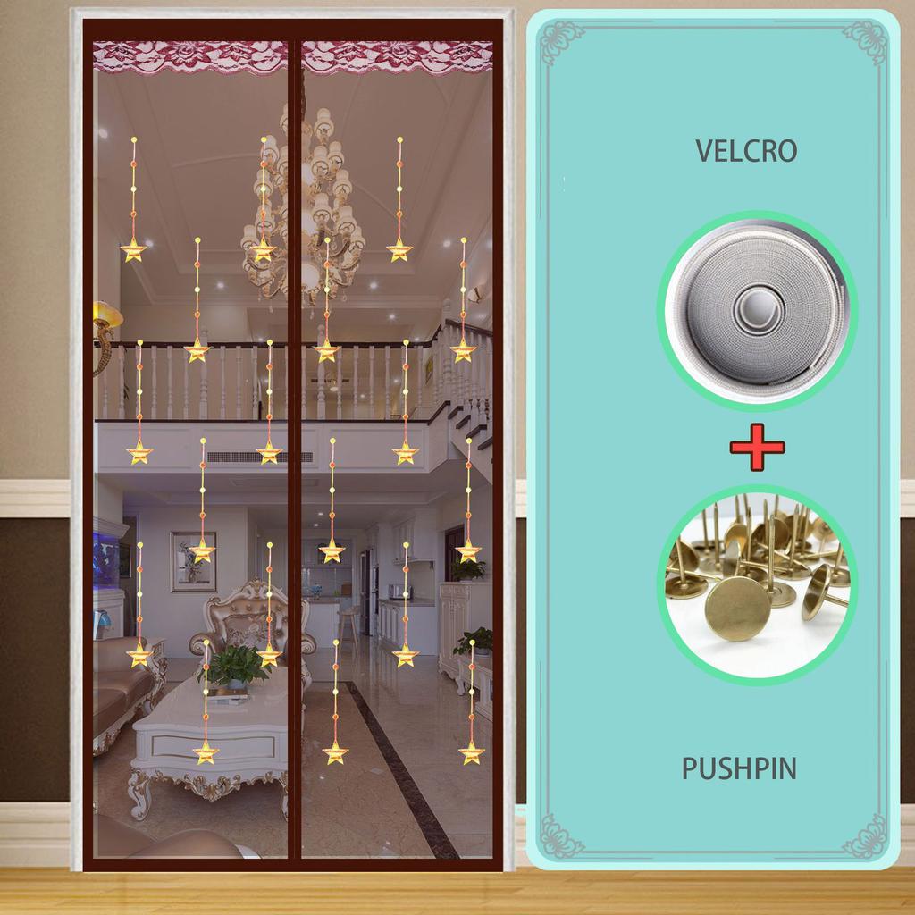 Дверная занавеска летняя антимоскитная бытовая магнитная сетка для двери магнитная пара всасывающая перегородка занавеска без дырокола