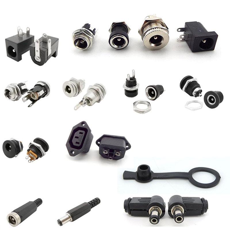 10 шт. DC 025 099 022 гнездовые разъемы 5,5x2,1 мм 5,5*2,5 мм штекер питания Jack гнездо гайка панель монтаж водонепроницаемый чехол под прямым углом