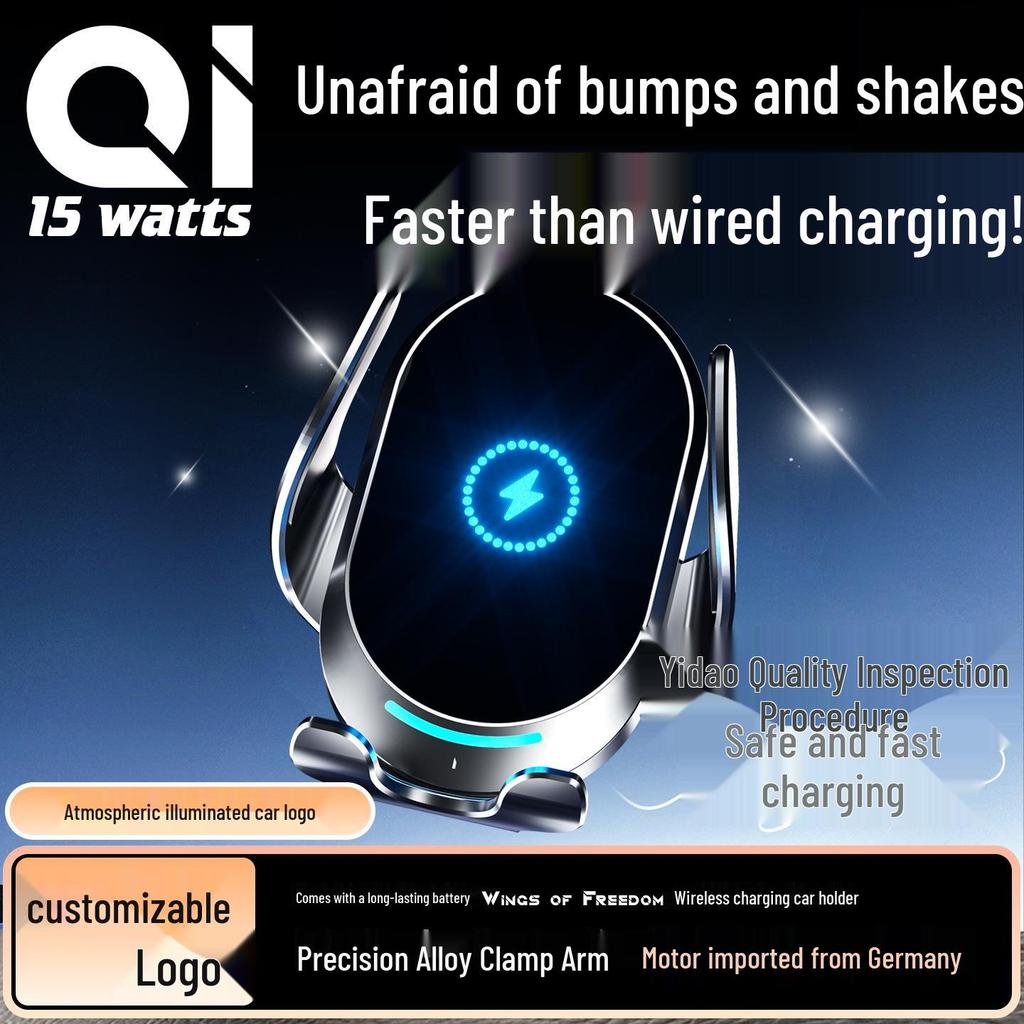 Universal Wireless Charging Car Phone Holder for Air Vent & Dashboard